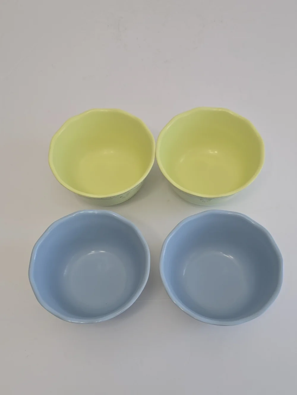 Lenox Set Of 4 French Perle Bowls Melamine Pistachio Green Ice Blue 5 5/8